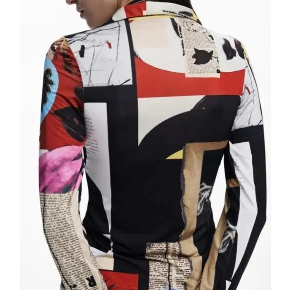 Desigual Women's Collage Print Shirt designed Size Large - Picture 3 of 16